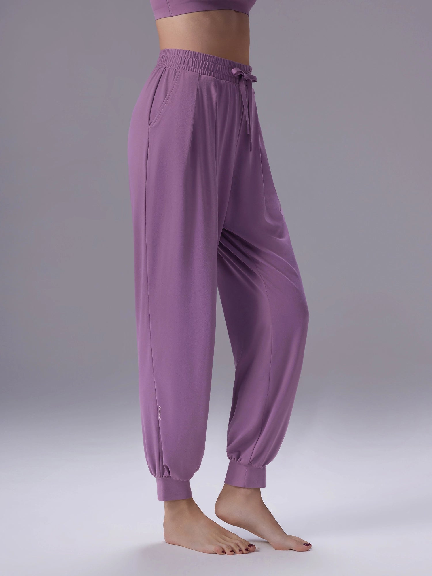Image of Everleaf High-waist Draped Joggers Twilight Purple