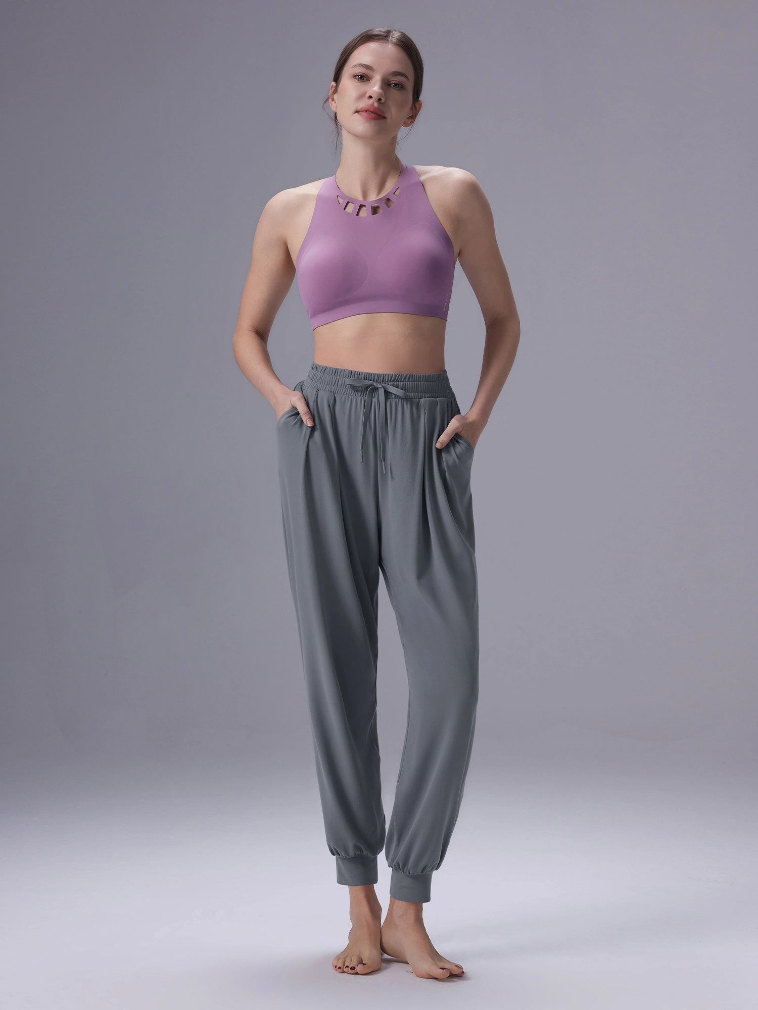 Image of Everleaf High-waist Draped Joggers Slate Gray