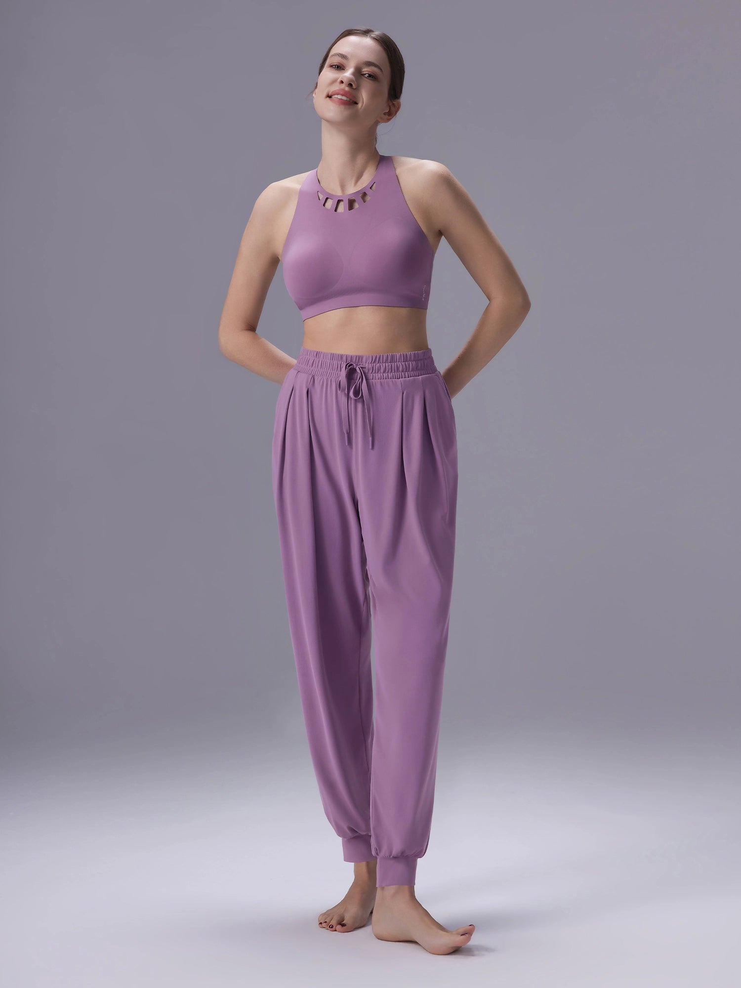 Image of High-waist Draped Joggers