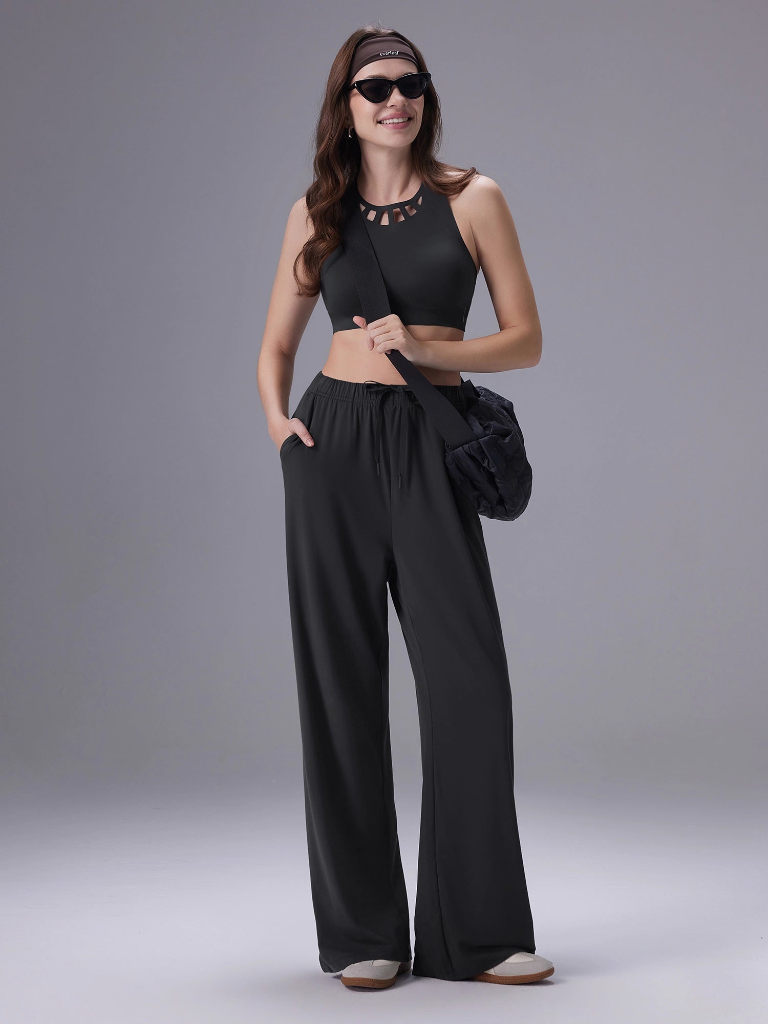 Image of Everleaf Straight Leg Pants Ebony Black