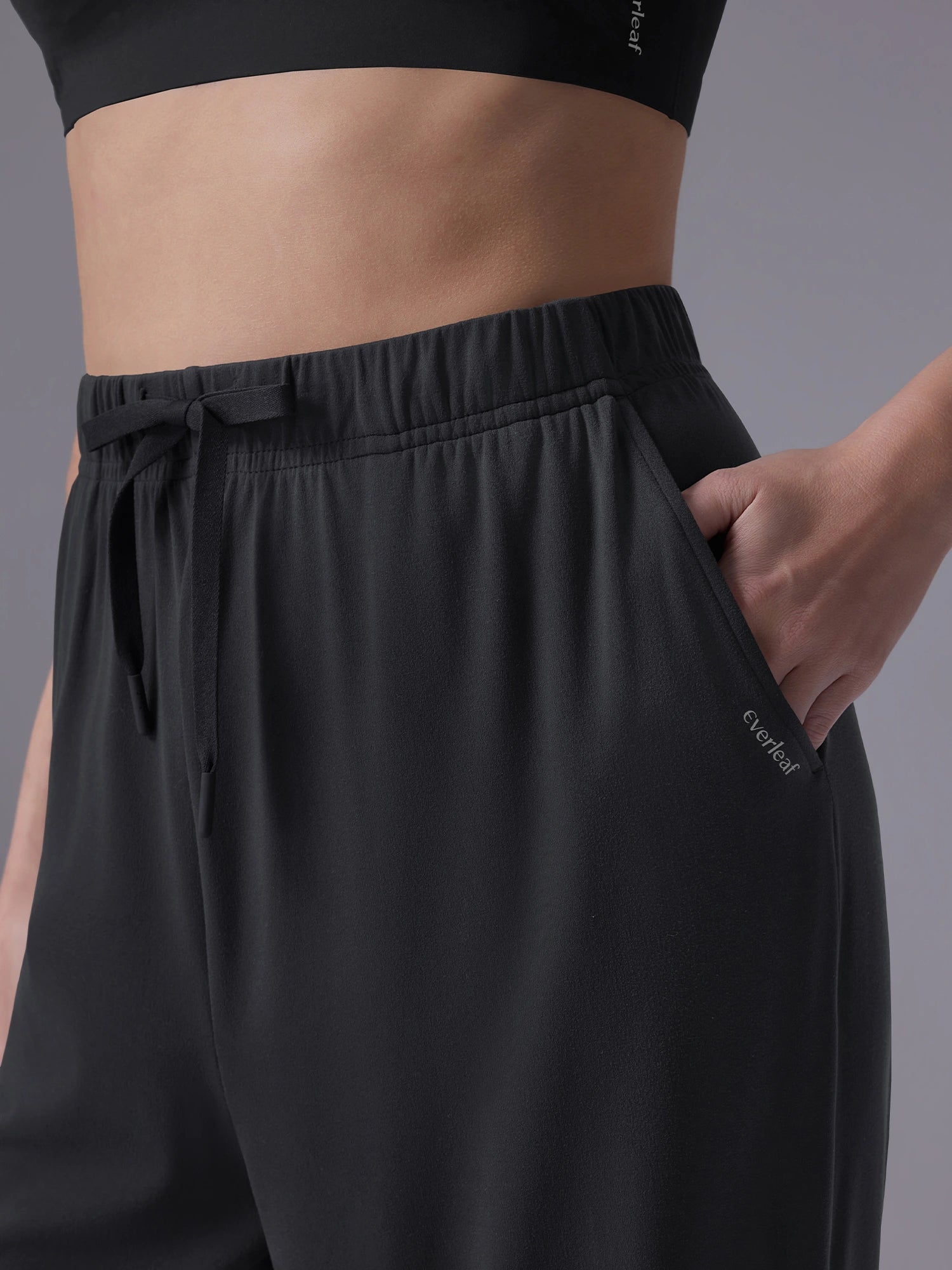 Image of Everleaf Straight Leg Pants Ebony Black