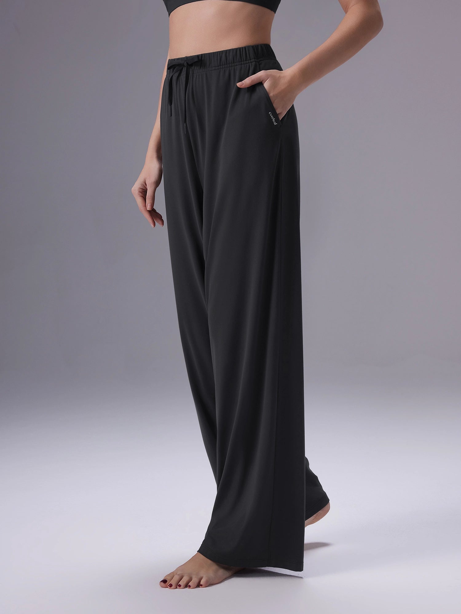 Image of Everleaf Straight Leg Pants Ebony Black