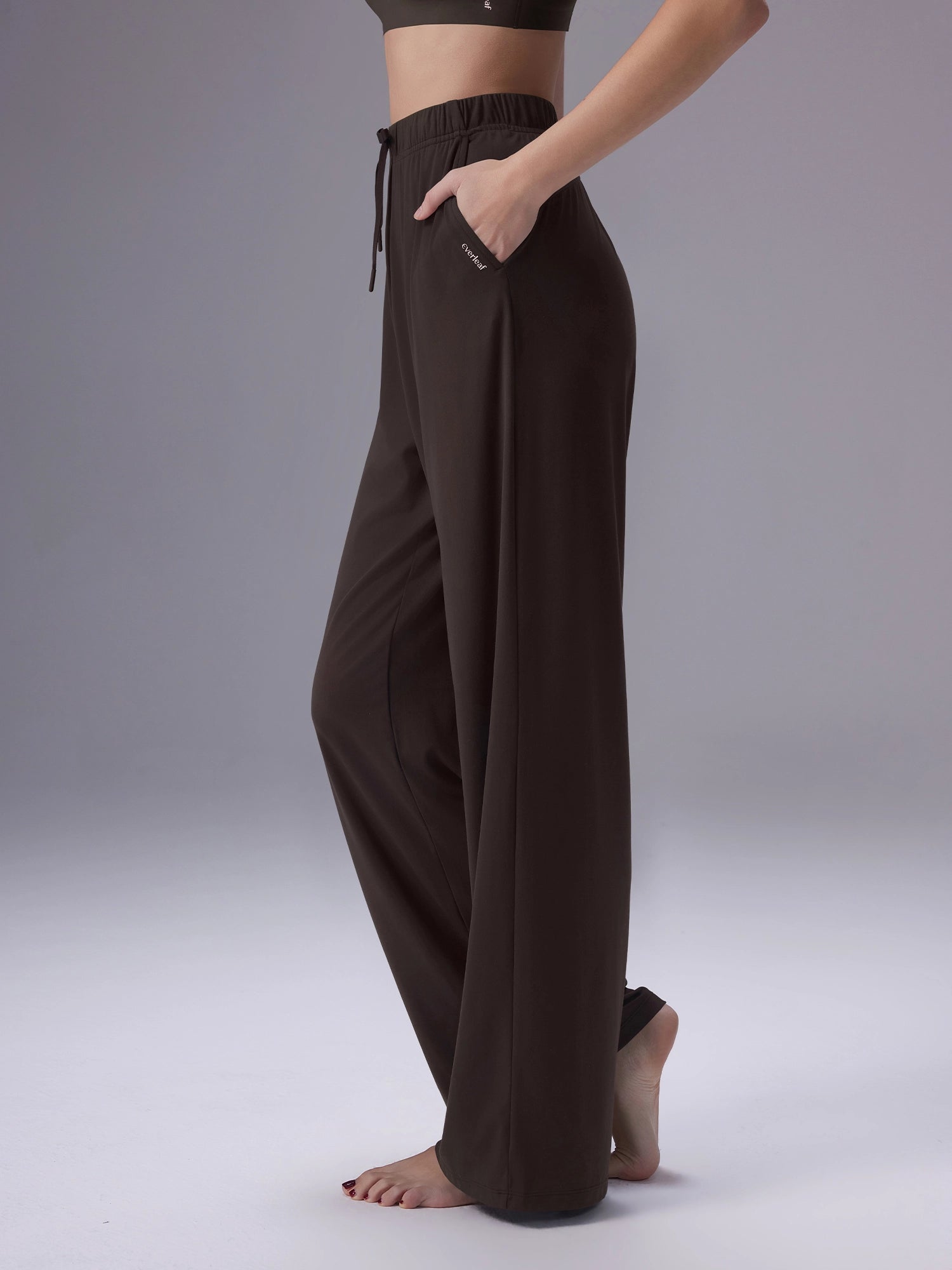 Image of Everleaf Straight Leg Pants Mocha Brown