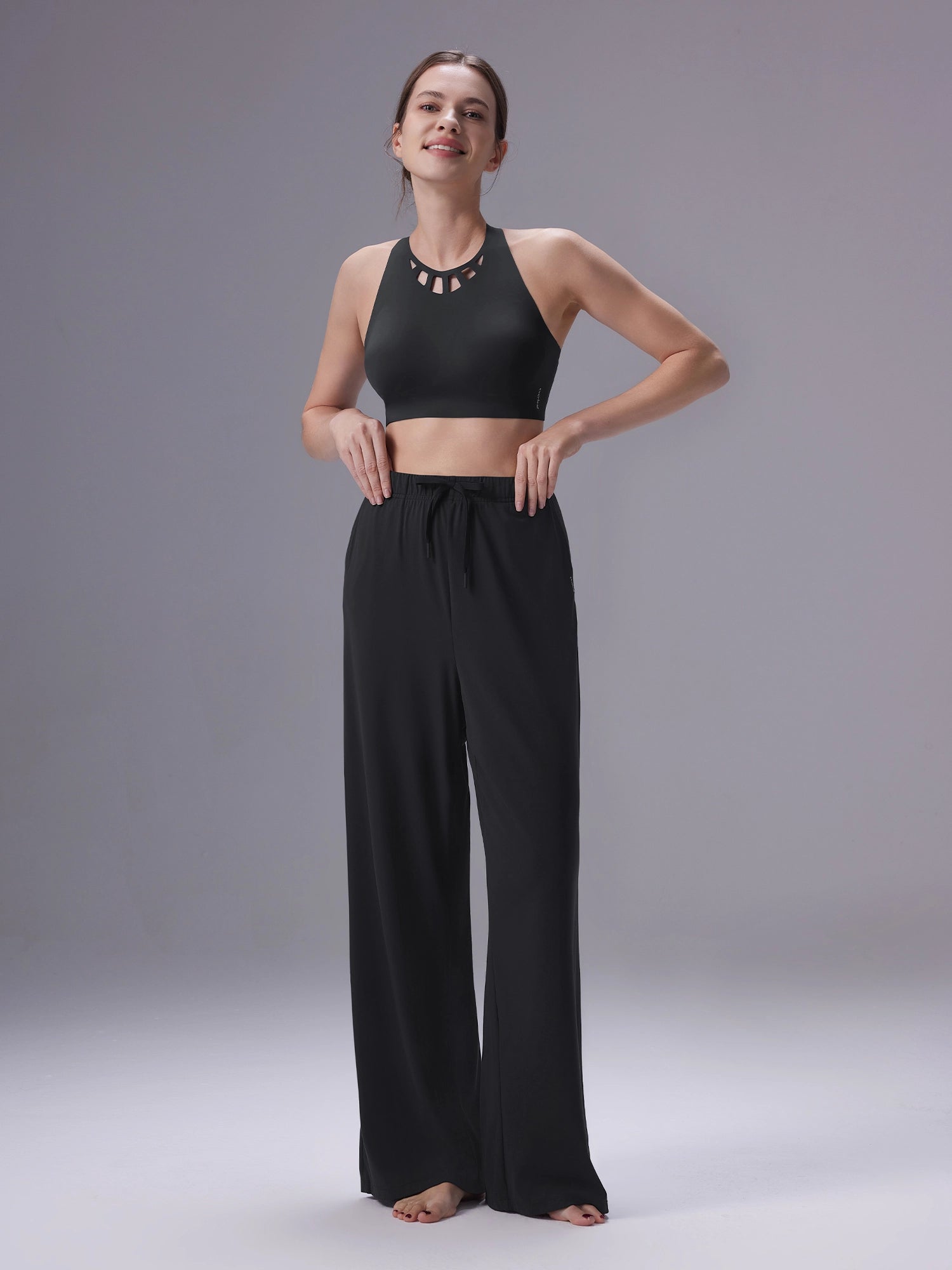 Image of Everleaf Straight Leg Pants Ebony Black