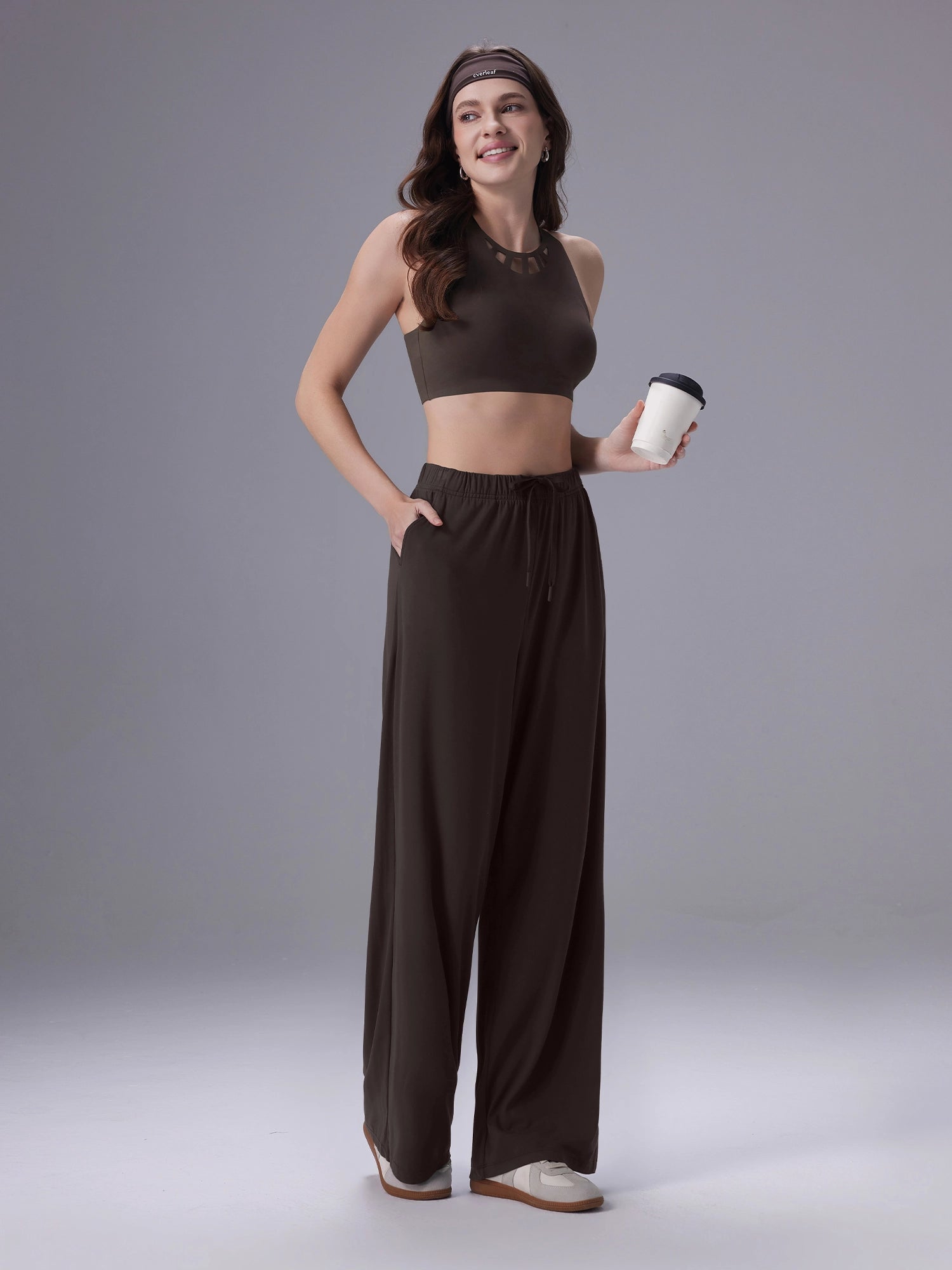 Image of Everleaf Straight Leg Pants Mocha Brown