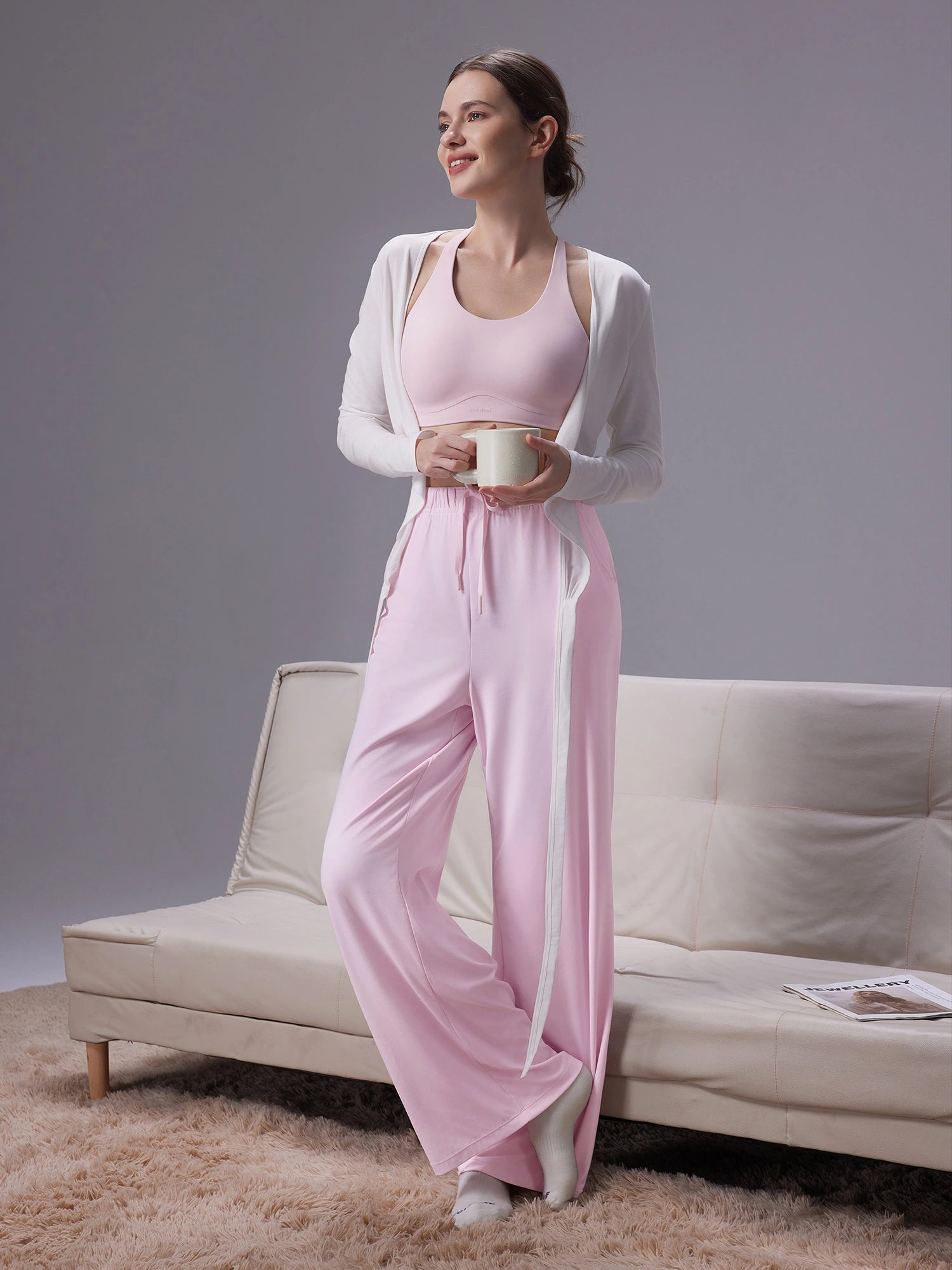 Image of Everleaf Straight Leg Pants Blossom Pink