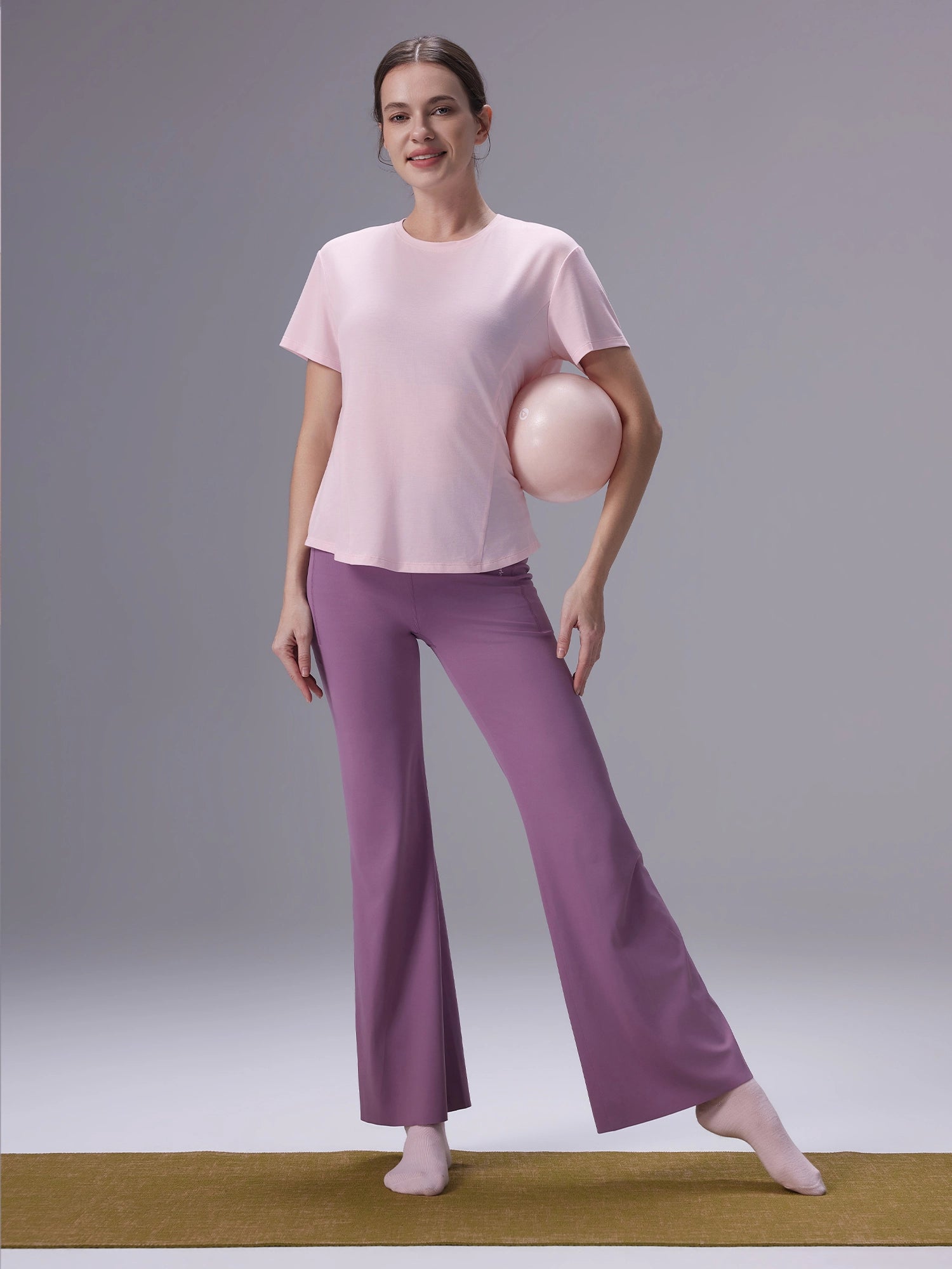 Image of Everleaf Back Twist Shirt Blossom Pink