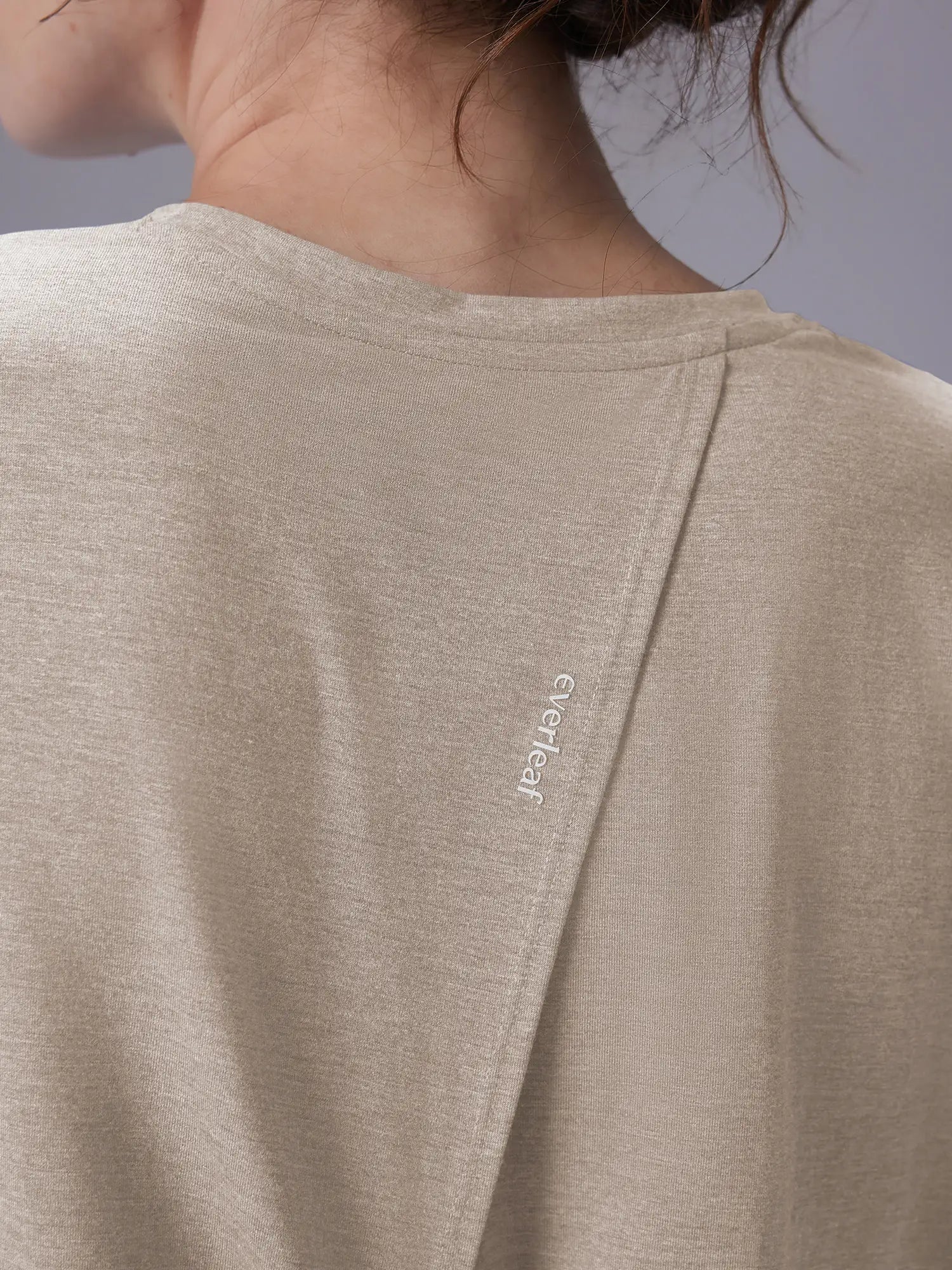 Image of Everleaf Back Twist Shirt Sand Khaki