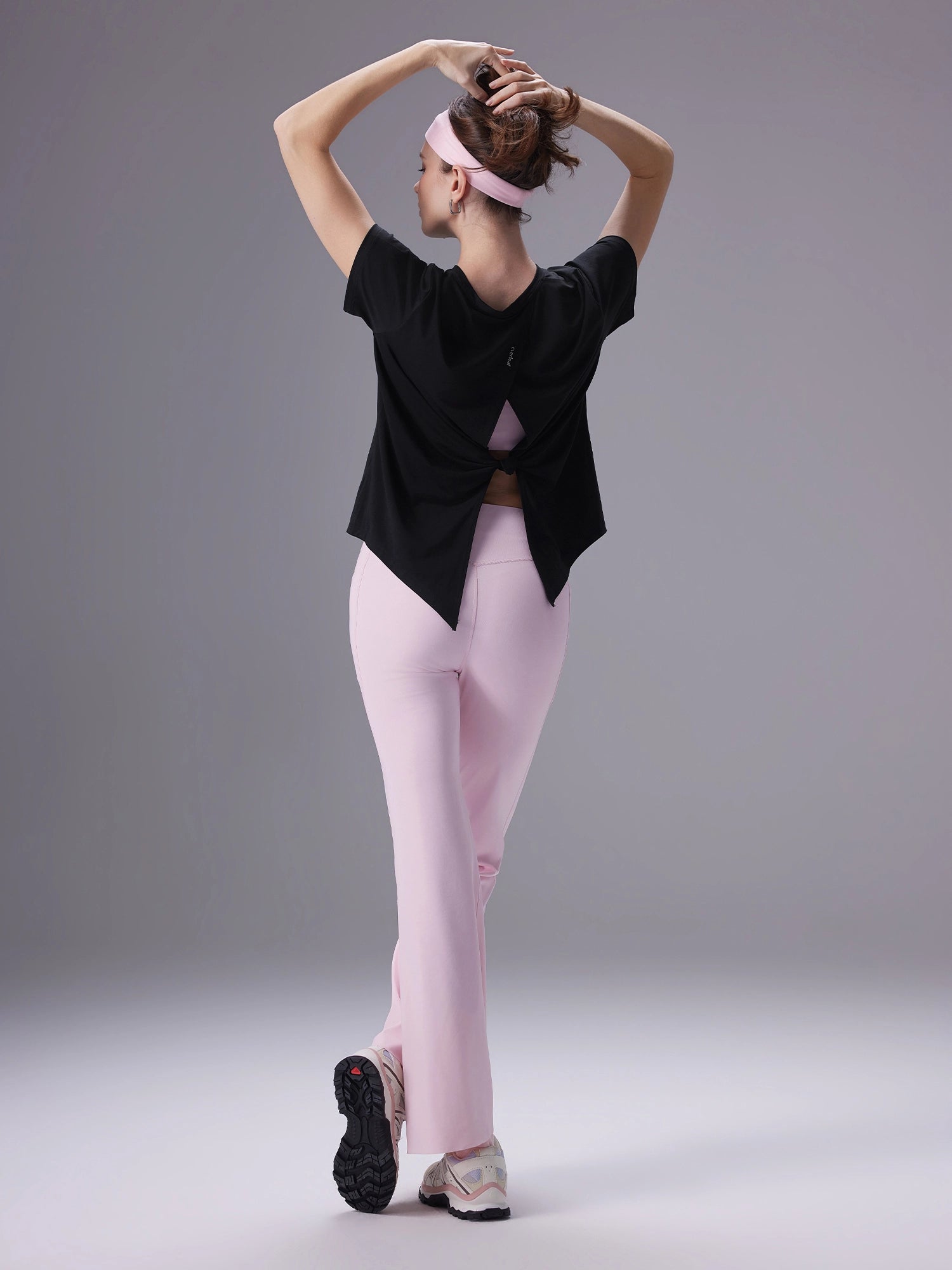 Image of Everleaf Back Twist Shirt Ebony Black